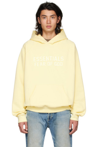 メンズFear of god Essential hoodie L yellow - パーカー