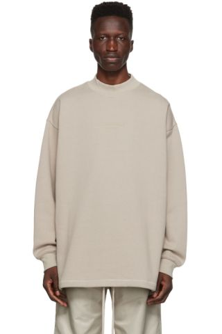 Gray Relaxed Sweatshirt by Fear of God ESSENTIALS on Sale