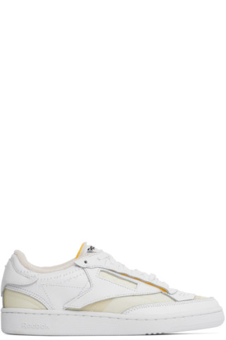 Maison Margiela: White Reebok Edition Club C ‘Memory Of’ Sneakers | SSENSE