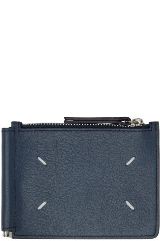 Maison Margiela: Navy Clip Wallet | SSENSE