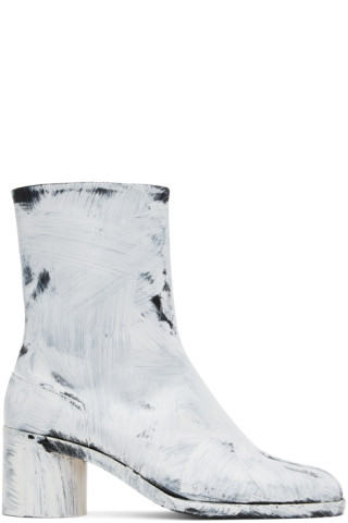 Maison Margiela: White Bianchetto Tabi Boots | SSENSE