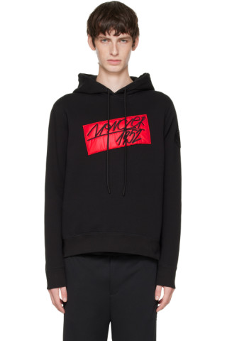 Moncler Genius: 2 Moncler 1952 Black Patch Hoodie | SSENSE