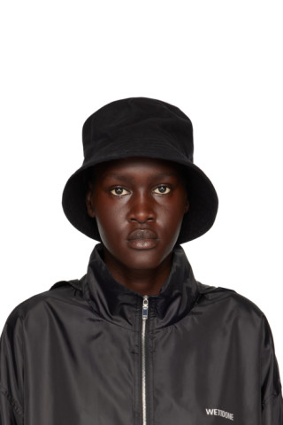 Black Quilted Brim Bucket Hat by Engineered Garments on Sale