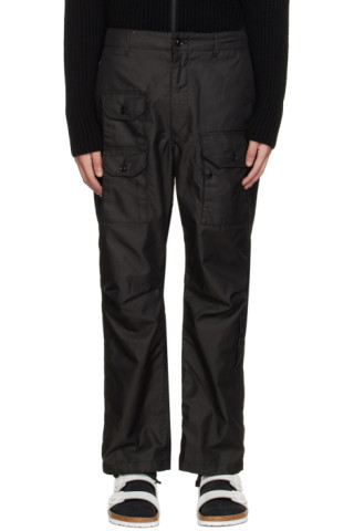 Black Flight Cargo Pants by Engineered Garments on Sale