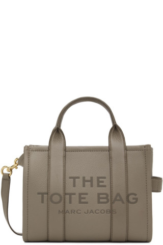 Marc Jacobs: Taupe 'The Leather Mini Tote Bag' Tote | SSENSE