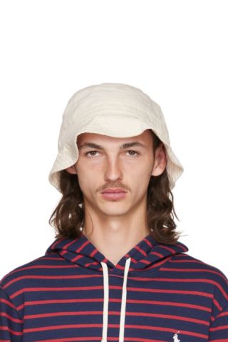 Polo Ralph Lauren: SSENSE Exclusive Off-White Bucket Hat | SSENSE