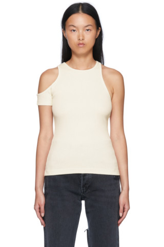 AGOLDE: Off-White Val T-Shirt | SSENSE 