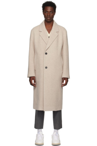 Solid Homme: Gray Brushed Coat | SSENSE