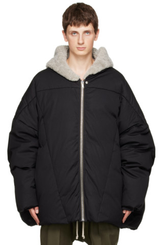 Rick Owens: Black Duvet Jumbo Peter Down Jacket | SSENSE