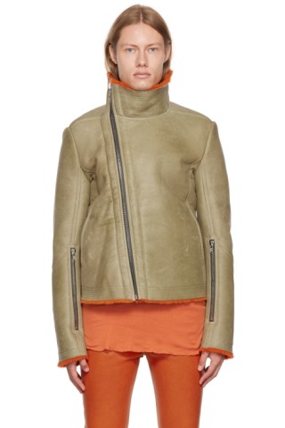 Rick Owens: Beige Bauhaus Jacket | SSENSE