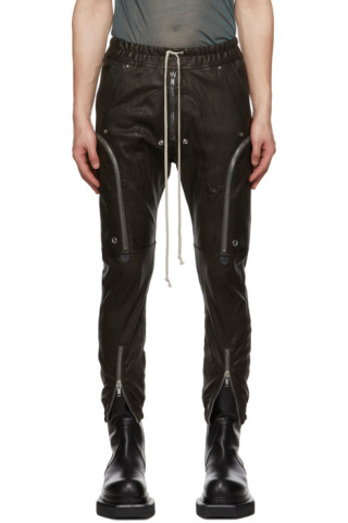 Ssense Uomo Abbigliamento Pantaloni e jeans Pantaloni Pantaloni di pelle Black Bauhaus Leather Pants