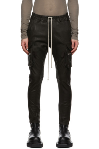 Rick Owens: Black Mastodon Leather Pants | SSENSE