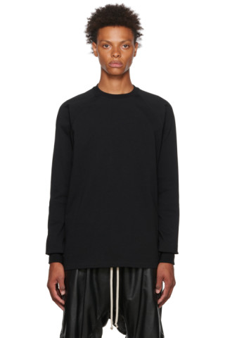 Rick Owens: Black Baseball T Sweatshirt | SSENSE