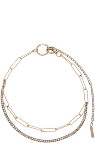 Justine Clenquet: Silver & Gold Pixie Necklace | SSENSE