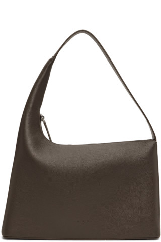 Aesther Ekme Black Lune Shopper Tote In Black Grain