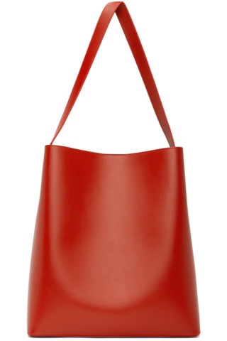 Aesther Ekme Lambskin Leather Bag Women's Red/Orange Tote Bag