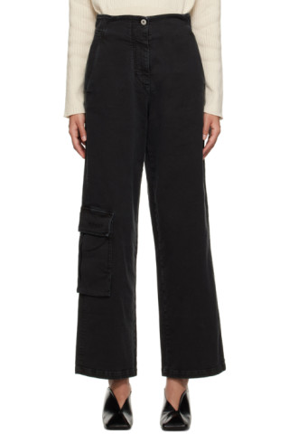 HALFBOY: Black Cargo Trousers | SSENSE