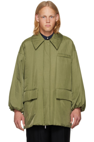 Khaki Padded Jacket by rito structure on Sale