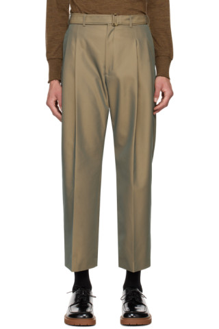 rito structure: Khaki Straight Trousers | SSENSE