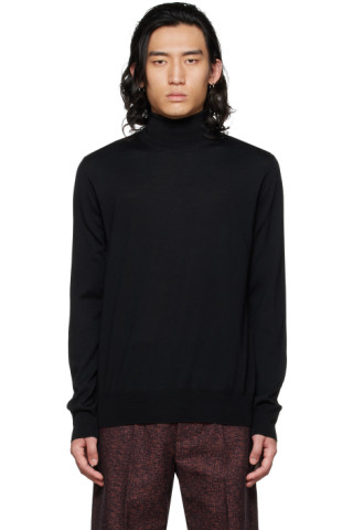 Jil Sander: Black Wool Turtleneck | SSENSE