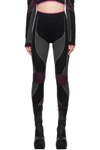 Buy Balmain Black & Pink Rossignol Edition Seamless Leggings - Eeh