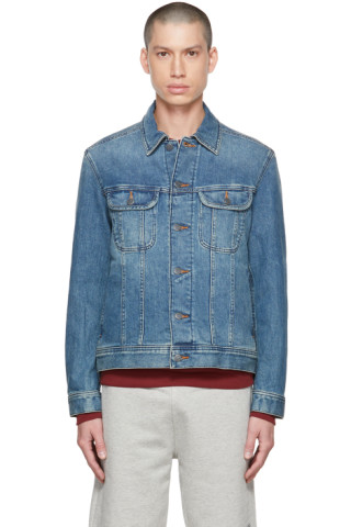 Blue Veste Jean Us Denim Jacket by A.P.C. on Sale