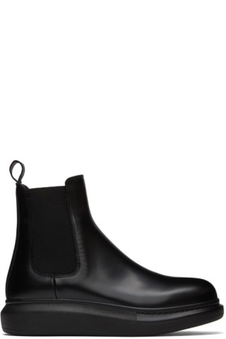 Alexander McQueen: Black Hybrid Chelsea Boots | SSENSE