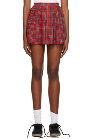 diagram udbrud Luftpost Red Pleated Miniskirt by ERL on Sale