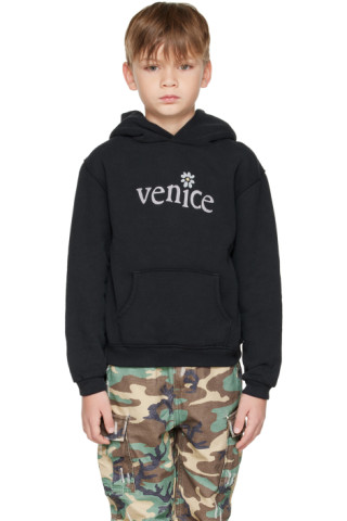 ERL KIDS Venice-print crew-neck sweatshirt - Black