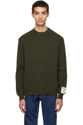 Golden Goose: Green Distressed Sweater | SSENSE