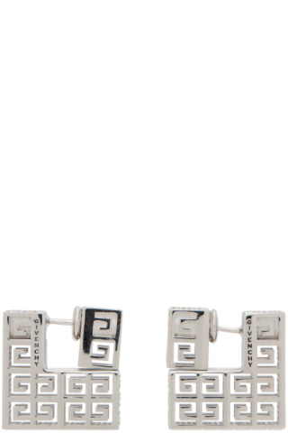 Givenchy - Silver G Square Earrings