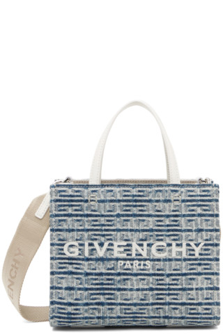 Givenchy Blue G-tote Mini Denim Tote Bag