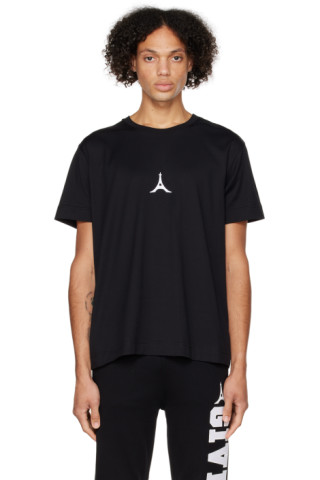 Black Embroidered T-Shirt by Givenchy on Sale