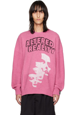 Raf Simons: Pink 'Altered Reality' Sweater | SSENSE UK