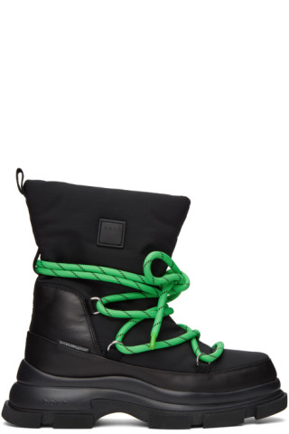 both: Black Gao Eva Puffy Boots | SSENSE