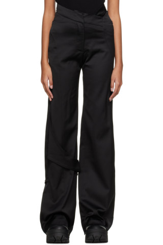 Black Fluid Trousers by HELIOT EMIL on Sale