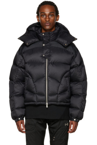 Black Quilted Down Jacket by HELIOT EMIL on Sale