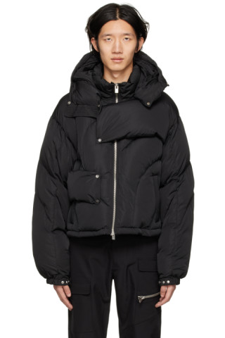 Black Sociality Down Jacket by HELIOT EMIL on Sale