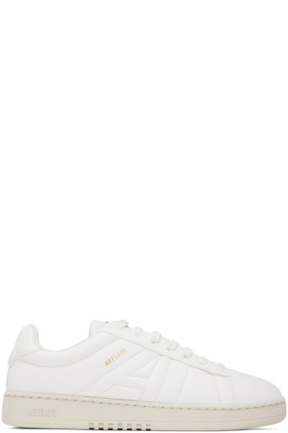 Axel Arigato: White A-Hooper Faux-Leather Sneakers | SSENSE