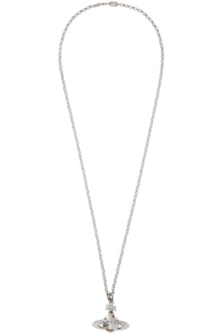 orb necklace man platinum in brass - VIVIENNE WESTWOOD - d — 2