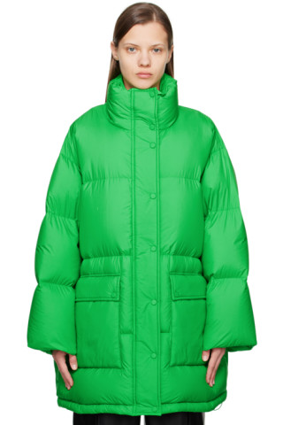 Green Edna Down Coat by Stand Studio on Sale