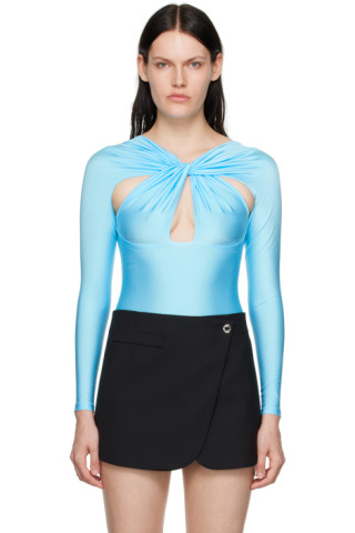 【関税込み】Coperni ブルー ドレープ ボディスーツ 222325F358004_1.jpg