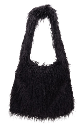 Black Faux Fur Bag Rambo3 main image 1