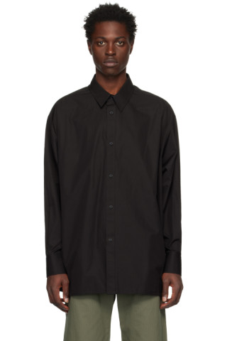 We11done: Black University Shirt | SSENSE