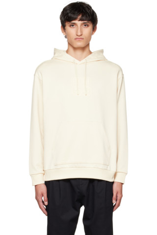 Li-Ning: Off-White Embroidered Hoodie | SSENSE