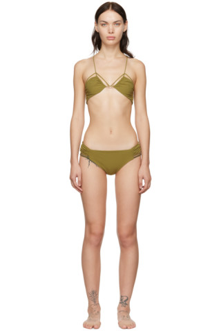 【関税込み】Nensi Dojaka SSENSE限定 カーキ ビキニ SSENSE Exclusive Khaki Bikini by Nensi Dojaka on Sale
