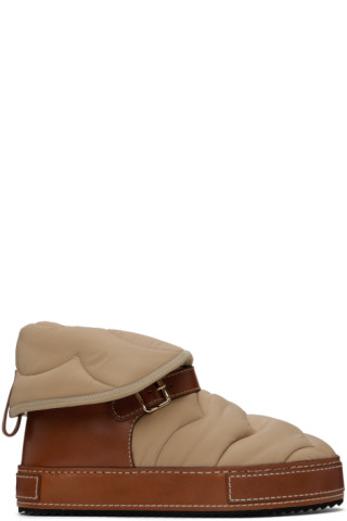 Beige Maxie Ankle Boots by Chloé on Sale