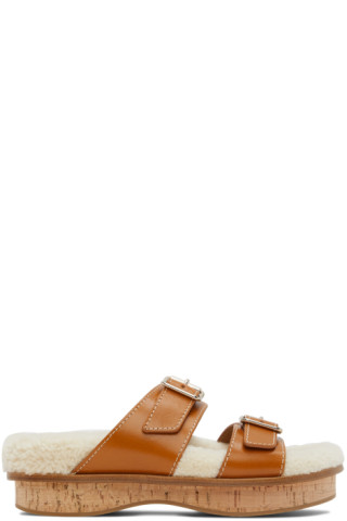 【Chloe】Marah レザーサンダル Chloéのタン Marah サンダルがセール中