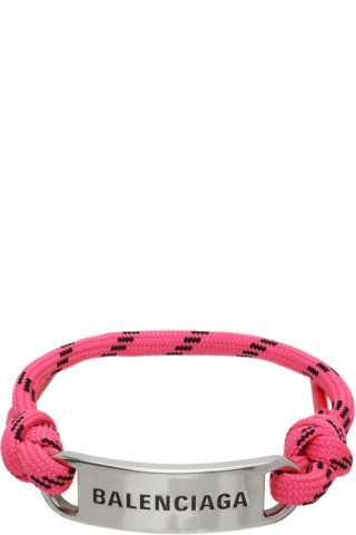 Balenciaga: Pink & Black Bracelet | SSENSE