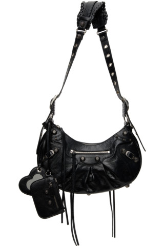 Balenciaga: Black Small 'Le Cagole' Shoulder Bag | SSENSE